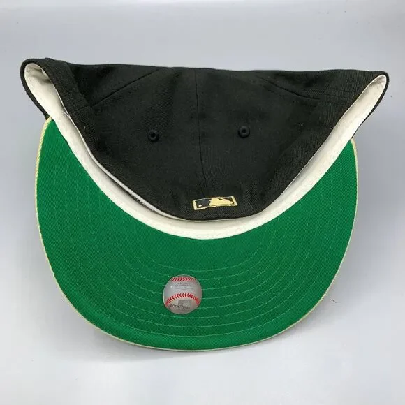 Chicago White Sox Hat Men 7 1/2 Black Green 59Fifty New Era Fitted‎ Cap